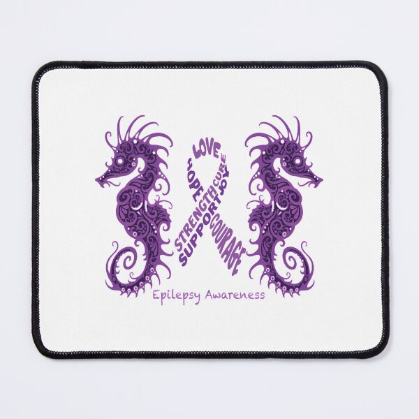 Item preview, Warrior Seahorse Epilepsy Awareness designed and sold by FinleyFamilyDes.