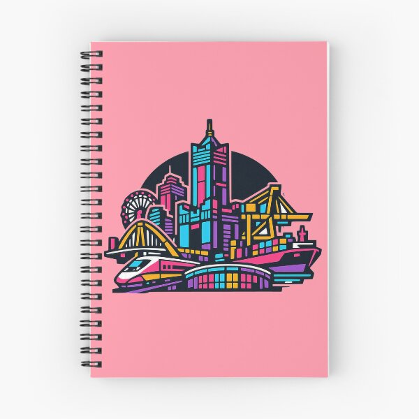 Item preview, Kaohsiung City Skyline Neon Synthwave Taiwan Cyberpunk designed and sold by KungPowUnicorn.