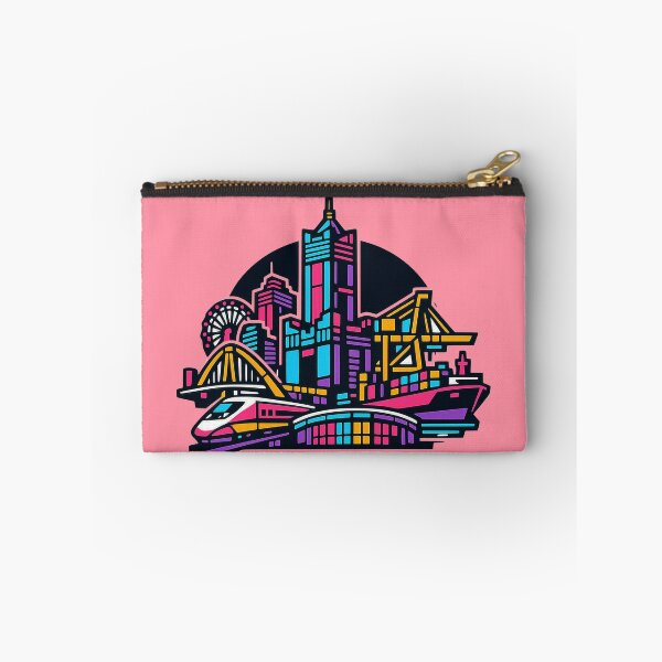 Item preview, Kaohsiung City Skyline Neon Synthwave Taiwan Cyberpunk designed and sold by KungPowUnicorn.