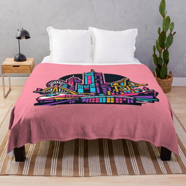 Item preview, Kaohsiung City Skyline Neon Synthwave Taiwan Cyberpunk designed and sold by KungPowUnicorn.