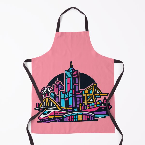 Item preview, Kaohsiung City Skyline Neon Synthwave Taiwan Cyberpunk designed and sold by KungPowUnicorn.