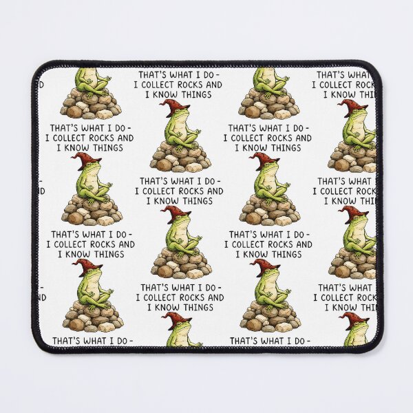 Item preview, I Collect Rocks And I Know Things Funny Geology Frog Meme designed and sold by Eat-Apples.