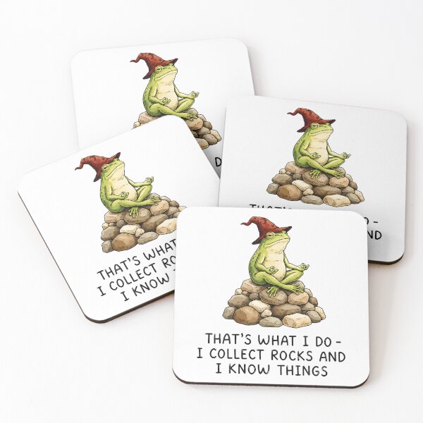 Item preview, I Collect Rocks And I Know Things Funny Geology Frog Meme designed and sold by Eat-Apples.