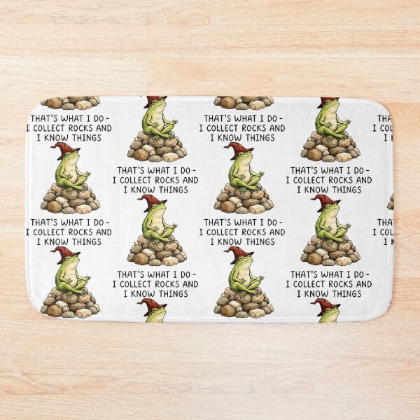 Item preview, I Collect Rocks And I Know Things Funny Geology Frog Meme designed and sold by Eat-Apples.