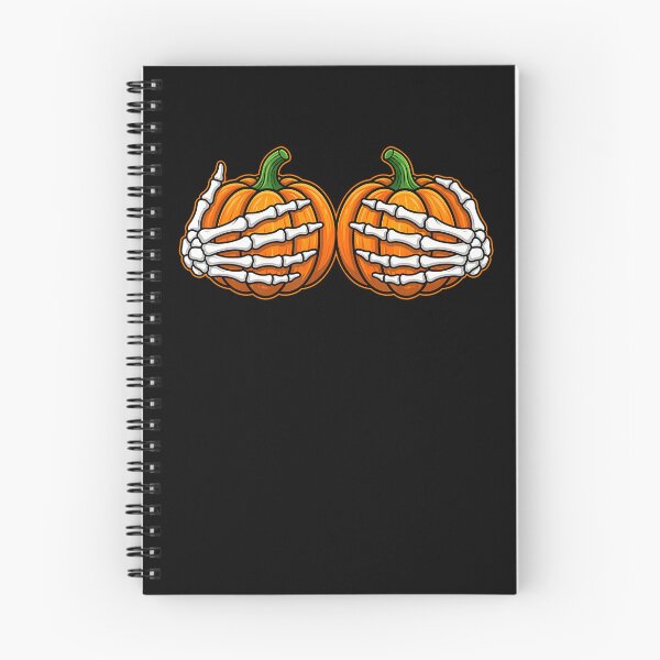 Item preview, Retro Skeleton Hands Pumpkin Boobs Funny Halloween Costume designed and sold by Eat-Apples.