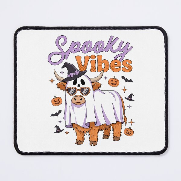 Item preview, Spooky Vibes Cute Ghost Highland Cow Halloween designed and sold by KroghDs.