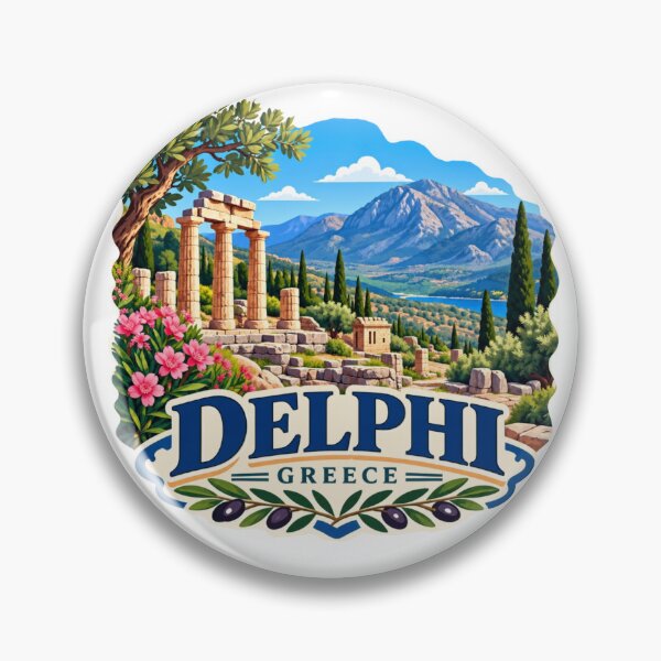 Item preview, Delphi, Greece - Temple of Apollo Ancient Greek Ruins designed and sold by Myra365Art.