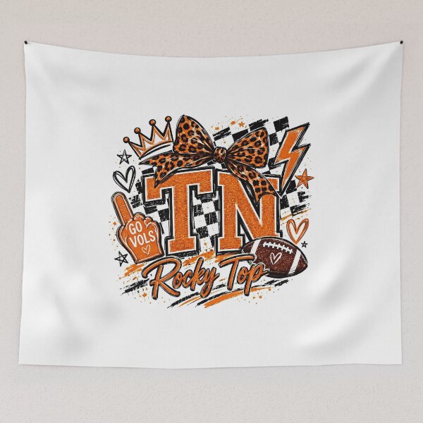 Item preview, Tennessee Spirit Leopard Bow Football Fan  designed and sold by JohnButle27818.