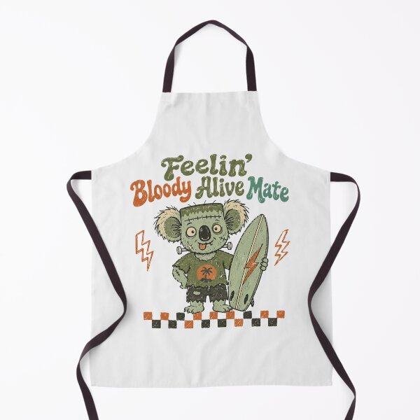 Item preview, Feelin Bloody Alive Mate Zombie Koala Surf Retro Halloween Australian Slang designed and sold by Yellowriversss.