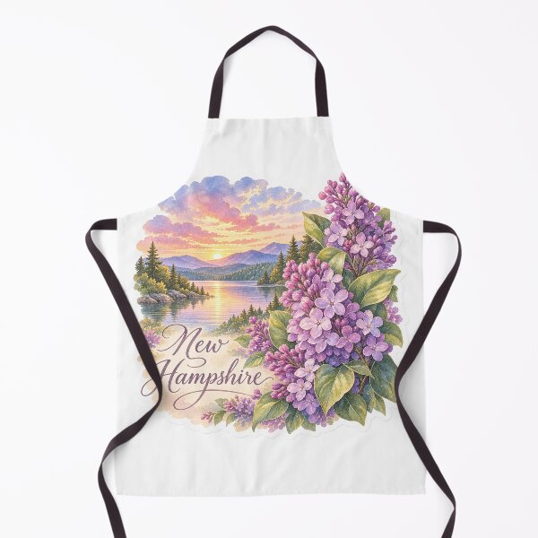 Item preview, New Hampshire Purple Lilacs Mountain Lake designed and sold by Whimspired By Paxx.