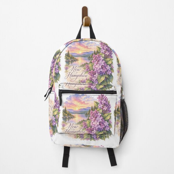 Item preview, New Hampshire Purple Lilacs Mountain Lake designed and sold by Whimspired By Paxx.