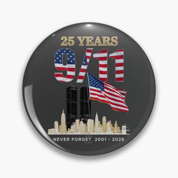 Artikelvorschau, 25 Jahre 9/11 – Nie vergessen – Patriotisches Denkmal (2001–2026) entworfen und verkauft von CF_VintageDesign.