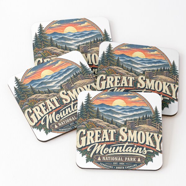Item preview, Great Smoky Mountains Vintage National Park Retro Design designed and sold by CreativeNest Prints.