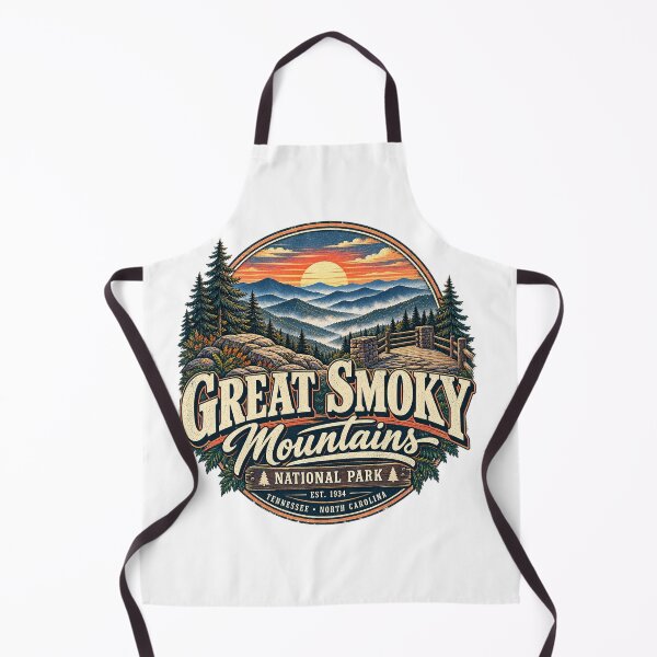 Item preview, Great Smoky Mountains Vintage National Park Retro Design designed and sold by CreativeNest Prints.