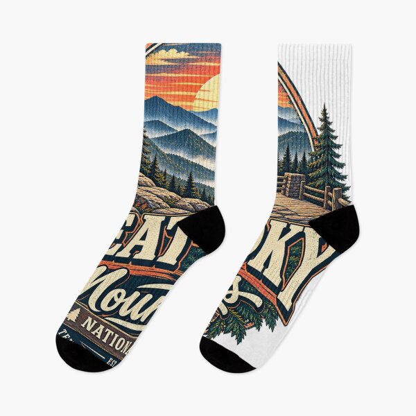 Item preview, Great Smoky Mountains Vintage National Park Retro Design designed and sold by CreativeNest Prints.