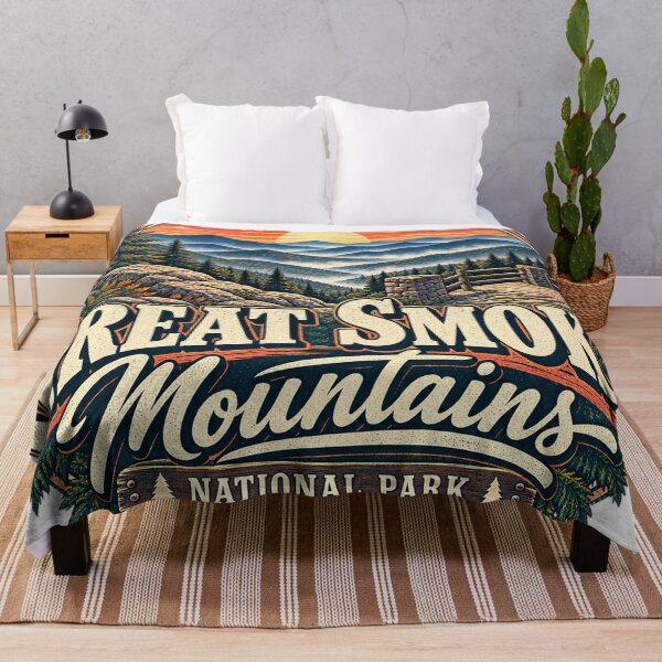 Item preview, Great Smoky Mountains Vintage National Park Retro Design designed and sold by CreativeNest Prints.
