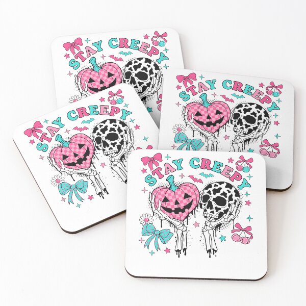 Item preview, Stay Creepy Pink Pumpkin Skull Halloween designed and sold by KroghDs.