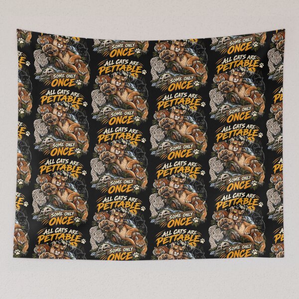 Item preview, All Cats Are Pettable Some Only Once Funny Big Cat Lover designed and sold by Eat-Apples.