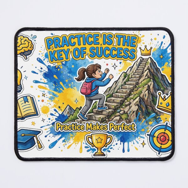 Item preview, Practice Is The Key Of Success - Practice Makes Perfect Motivational designed and sold by prithvi chand.