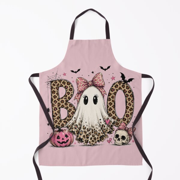 Item preview, Boo Leopard Print Ghost Cute Pink Halloween Pumpkin Skull Graphic designed and sold by DianaVape.