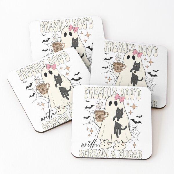 Item preview, Freshly Bood Cute Halloween Ghost Coffee designed and sold by KroghDs.
