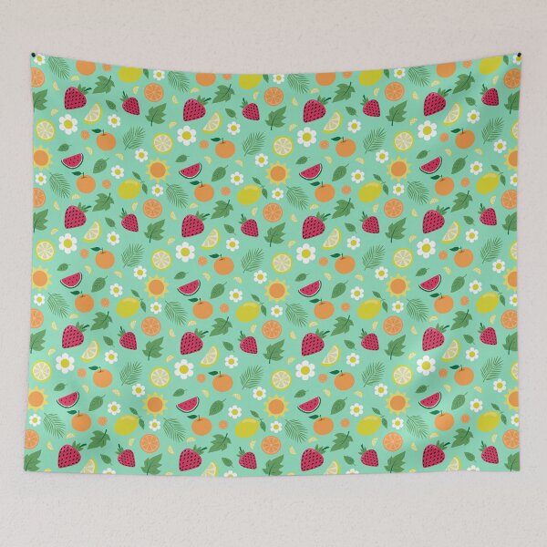 Item preview, Tropical Summer Fruits Lemon Strawberry Watermelon Seamless Pattern designed and sold by ElenMart.