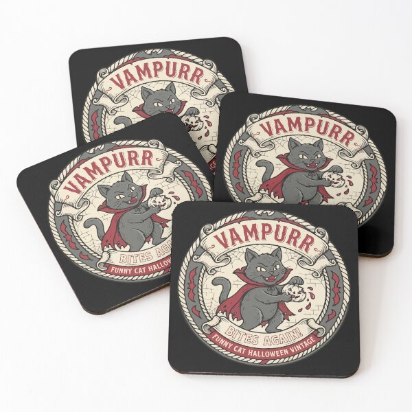 Item preview, Vampurr Bites Again Funny Cat Halloween Vintage designed and sold by Brexmore3.