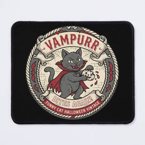 Item preview, Vampurr Bites Again Funny Cat Halloween Vintage designed and sold by Brexmore3.