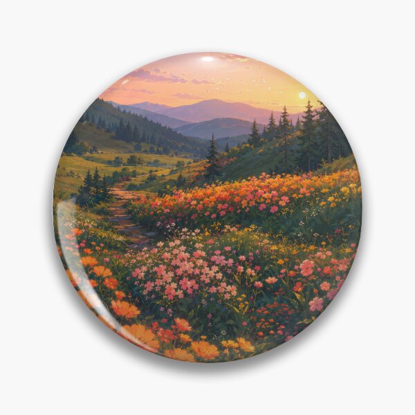 Item preview, Wildflower Valley at Sunset designed and sold by H-Tsvetkova.