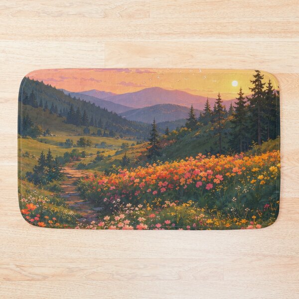 Item preview, Wildflower Valley at Sunset designed and sold by H-Tsvetkova.