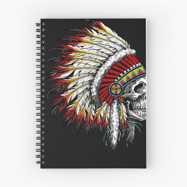 Item preview, Colorful Native American Chief Skull designed and sold by sharpekins.