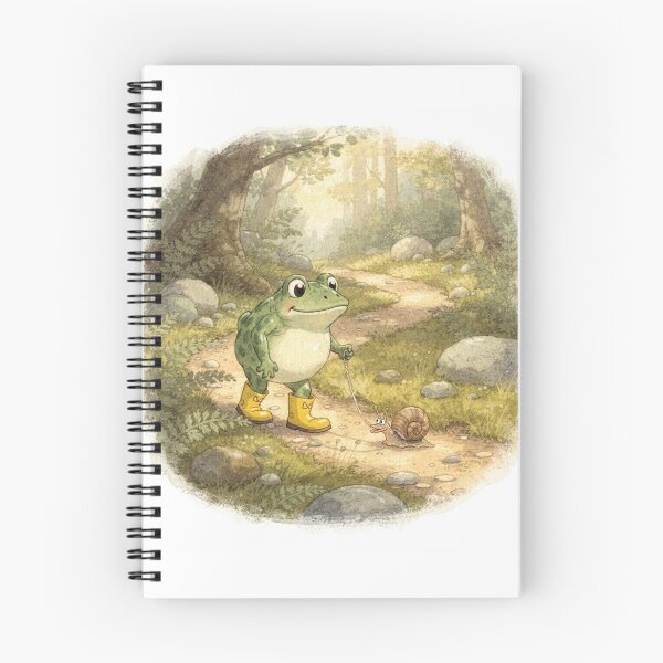 Item preview, Frog Walking His Pet Snail designed and sold by PictorialWhimsy.