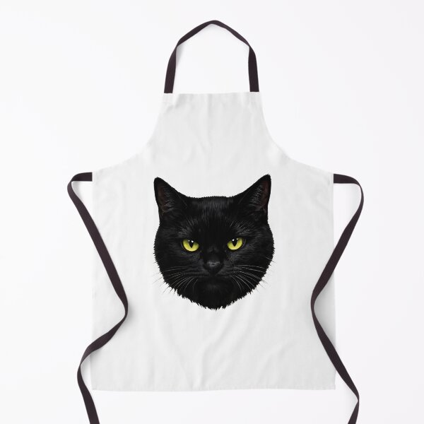 Item preview, Black Cat Face With Yellow Eyes Illustration designed and sold by SoyLamderma.