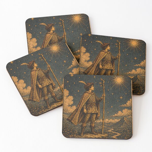 Item preview, Page of Wands Tarot Card - Inspiration, Adventure & New Beginnings designed and sold by ArcanaAbsolute.