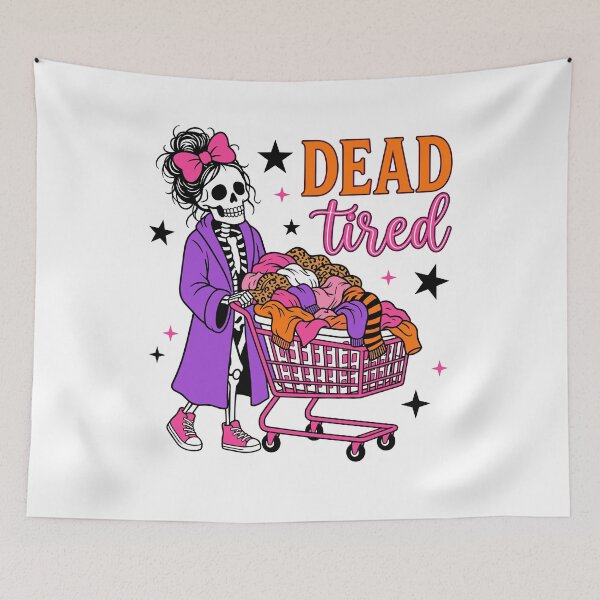 Item preview, Dead Tired Halloween Skeleton Mom Laundry designed and sold by KroghDs.