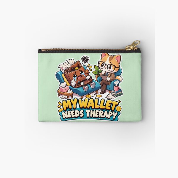 Item preview, My Wallet Needs Therapy Funny Cat Therapist Sticker designed and sold by carestazafeli.