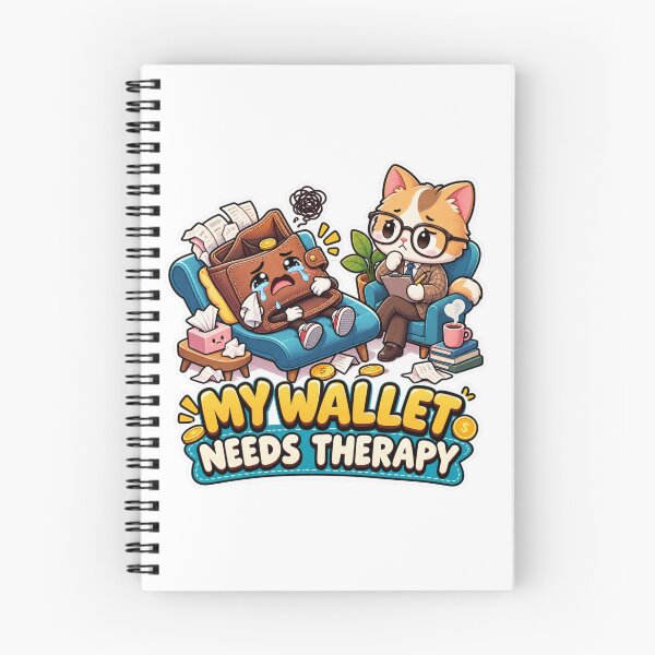 Item preview, My Wallet Needs Therapy Funny Cat Therapist Sticker designed and sold by carestazafeli.