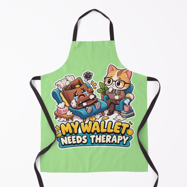 Item preview, My Wallet Needs Therapy Funny Cat Therapist Sticker designed and sold by carestazafeli.