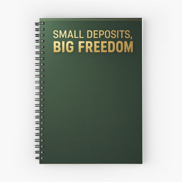 Item preview, Small Deposits, Big Freedom | Minimalist Finance Typography designed and sold by Zaramodo.