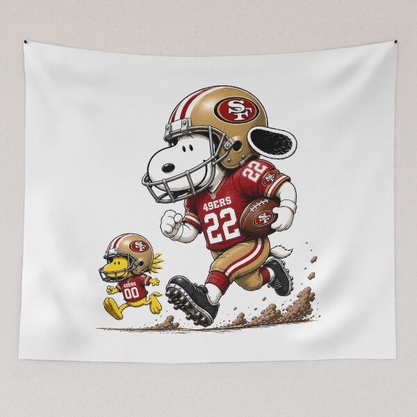 Item preview, San Francisco 49ers Funny Snoopy and Woodstock Players Football Team  designed and sold by Har-vee.
