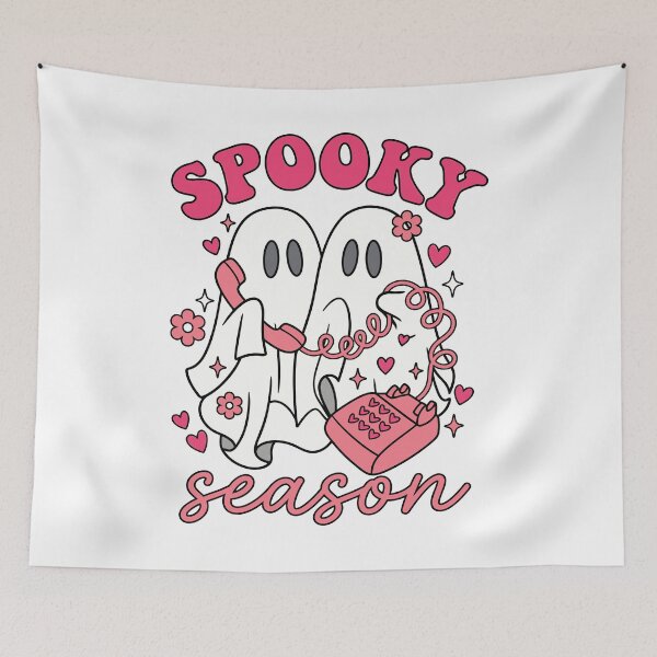 Item preview, Spooky Season Retro Pink Ghost BFF Halloween designed and sold by KroghDs.