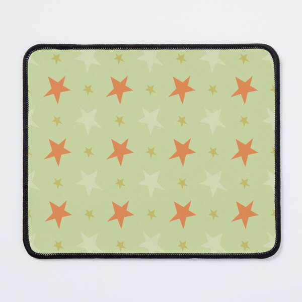 Item preview, Green and Orange Star Pattern designed and sold by The Innocent Ghost Project.