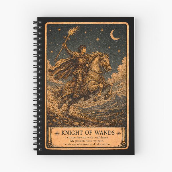 Item preview, Knight of Wands Tarot Card - Passion, Action & Adventure Art designed and sold by ArcanaAbsolute.