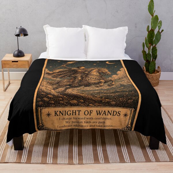 Item preview, Knight of Wands Tarot Card - Passion, Action & Adventure Art designed and sold by ArcanaAbsolute.