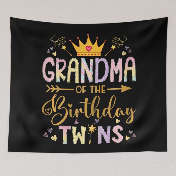 Item preview, Grandma Of The Birthday Twins Girl Princess Party Matching designed and sold by Krwasatoune.