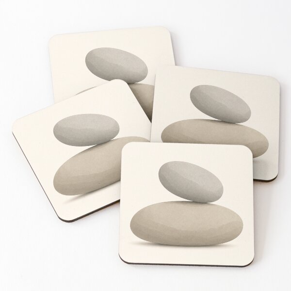 Item preview, Balanced Stone Duo | Minimalist Zen Wall Art designed and sold by Zaramodo.