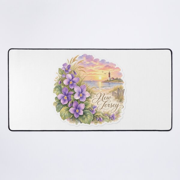 Item preview, New Jersey Violets Shoreline Lighthouse designed and sold by Whimspired By Paxx.