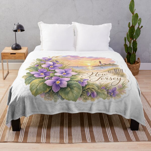 Item preview, New Jersey Violets Shoreline Lighthouse designed and sold by Whimspired By Paxx.
