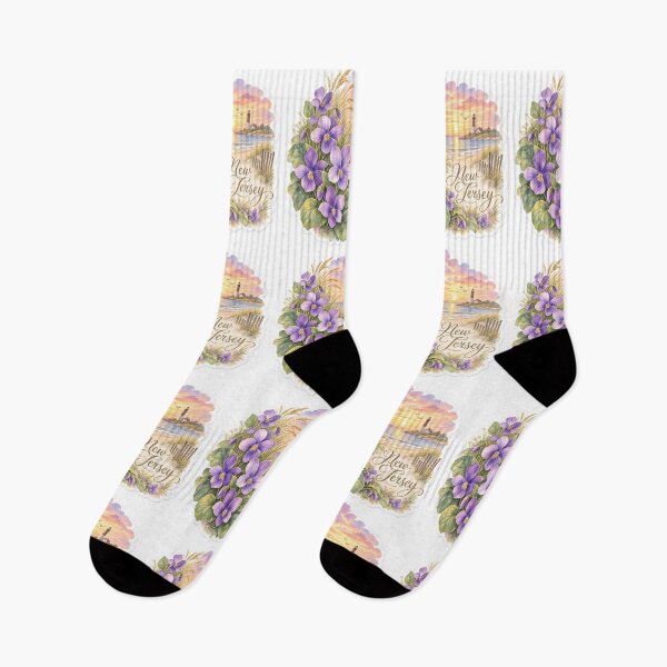 Item preview, New Jersey Violets Shoreline Lighthouse designed and sold by Whimspired By Paxx.