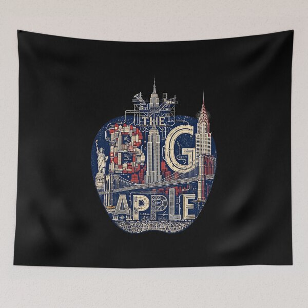 Item preview, Big Apple New York Design, New York City Artwork, NYC Travel Gift, Big Apple Graphic, New York Skyline, NYC Lover Gift, Manhattan Art, American City Heritage designed and sold by Typologystudios.
